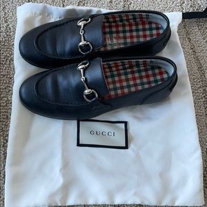 Kids Gucci Shoes Black Jordan Leather Loafer